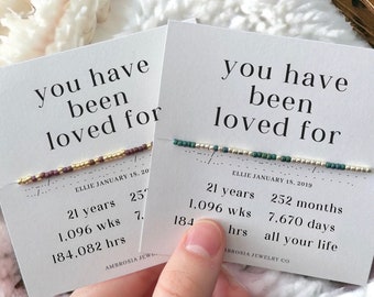 21st Birthday Gift For Her Morse Code Bracelet, Best Friend Niece Sister Granddaughter Gift Daugher 21 Year Old Gifts Keepsake Turning 21