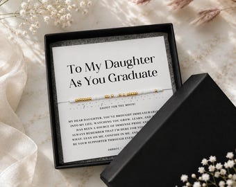 Graduation Gift For Daughter Custom Name Morse Code, Her High School University College Grad Gifts From Mom PHD Class Of 2026 Masters Degree