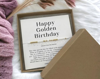 Happy Golden Birthday Morse Code Bracelet, Golden Birthday Gift For Girls Daughter Niece Granddaughter Her Sister Personalized Gifts Girl