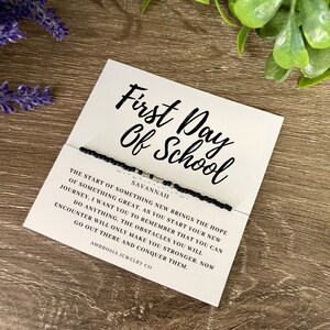 First Day Of School Custom Name Morse Code, Back To School Gift, Freshman College Gift High School Middle School Moving Away To University