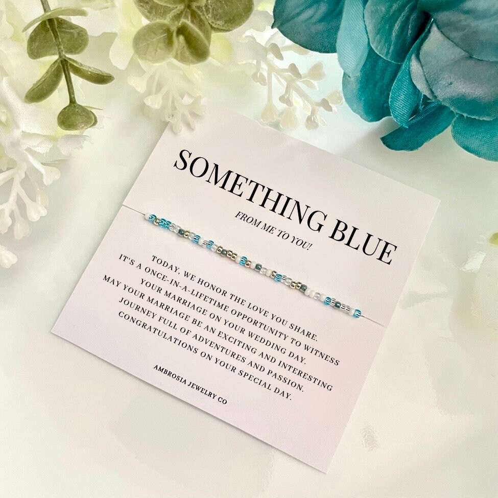 Something Blue for Bride Bracelet, Wedding Gift for Bride From Mom ...