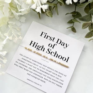 First Day Of High School Custom Name Morse Code, Back To School Gift, Freshman Gift Middle School Graduation Gifts 9th Grade Class of 2027