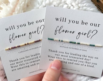 Flower Girl Proposal Gift For Her Morse Code Bracelet, Little Girl Toddler Gifts For Her Girls Kids Wedding Gift From Bride Flower Girl Gift