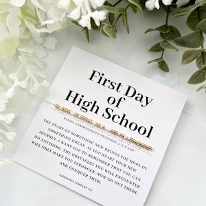 First Day Of High School Custom Name Morse Code, Back To School Gift, Freshman Gift Middle School Graduation Gifts 9th Grade Class of 2028