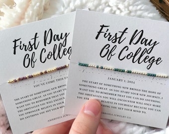 First Day Of College Custom Name Morse Code, Him Her Back To School Gift  Freshman College High School Graduation Moving Away To University