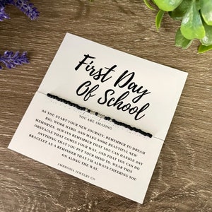 First Day Of School Custom Name Morse Code, Back To School Gift, Middle School Kindergarten Gifts Anxiety Gift High School Freshman College