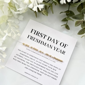 First Day Of High School Freshman Gifts For Her Girls Custom Name Morse Code, Gift For Daughter Gift Granddaughter Niece Class of 2029