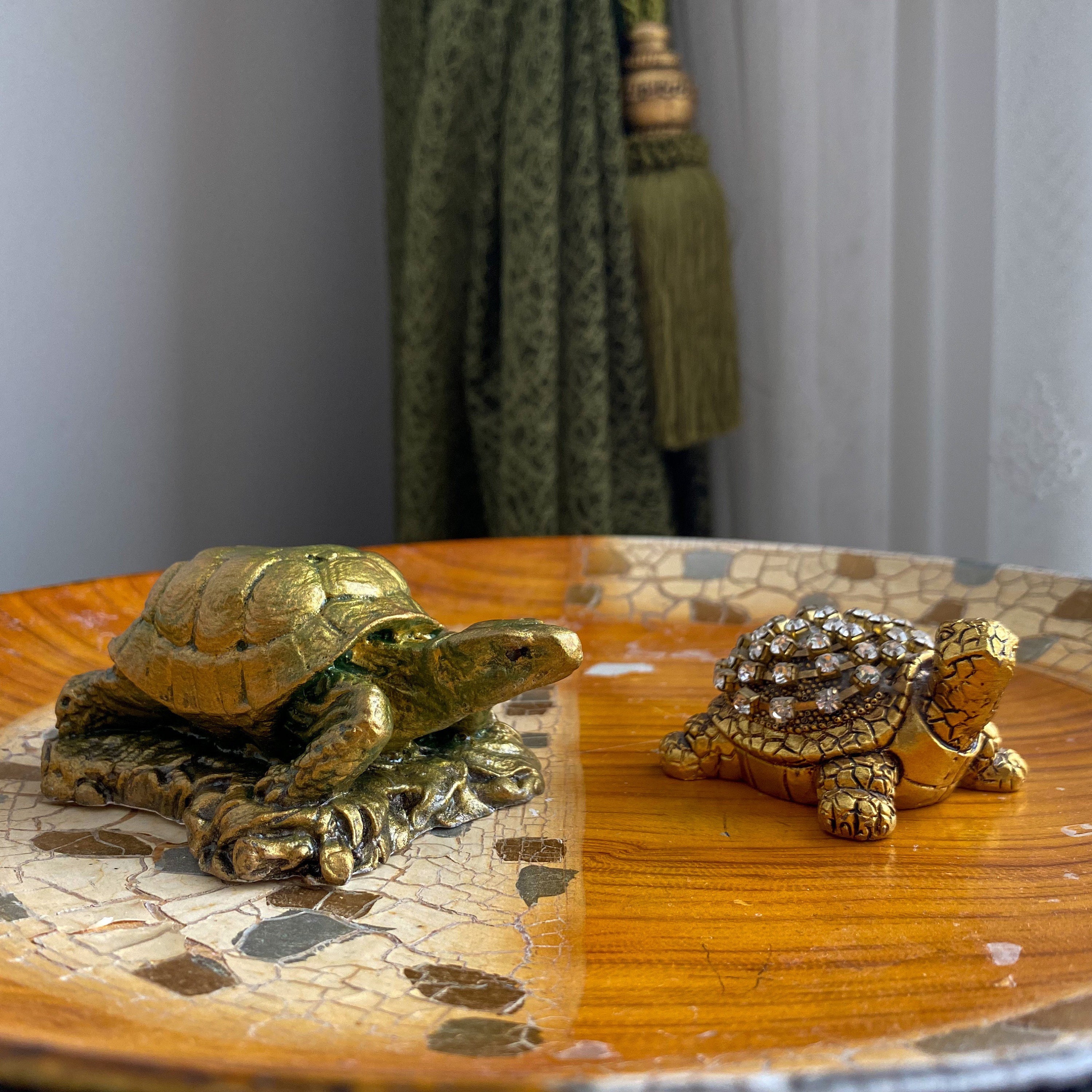 亀の置物 樹脂製 手作り樹脂製カメの置物：室内装飾、動物彫刻（5インチ） - Etsy 日本