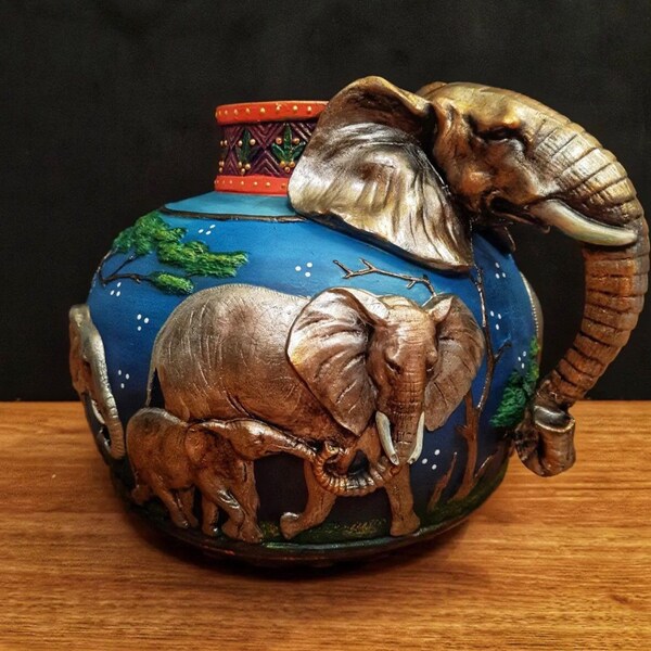 Elephant Vase Etsy