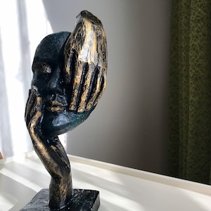 Face Sculpture,Gold Sculpture,Face Mask Decor,Homedecoration