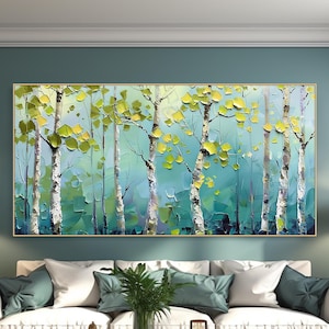 Original 3D Textured Tree Artwork Large Blooming Tower Tree Painting On Canvas Contemporary Tree Art Stunning Paintings Living Room Wall Art