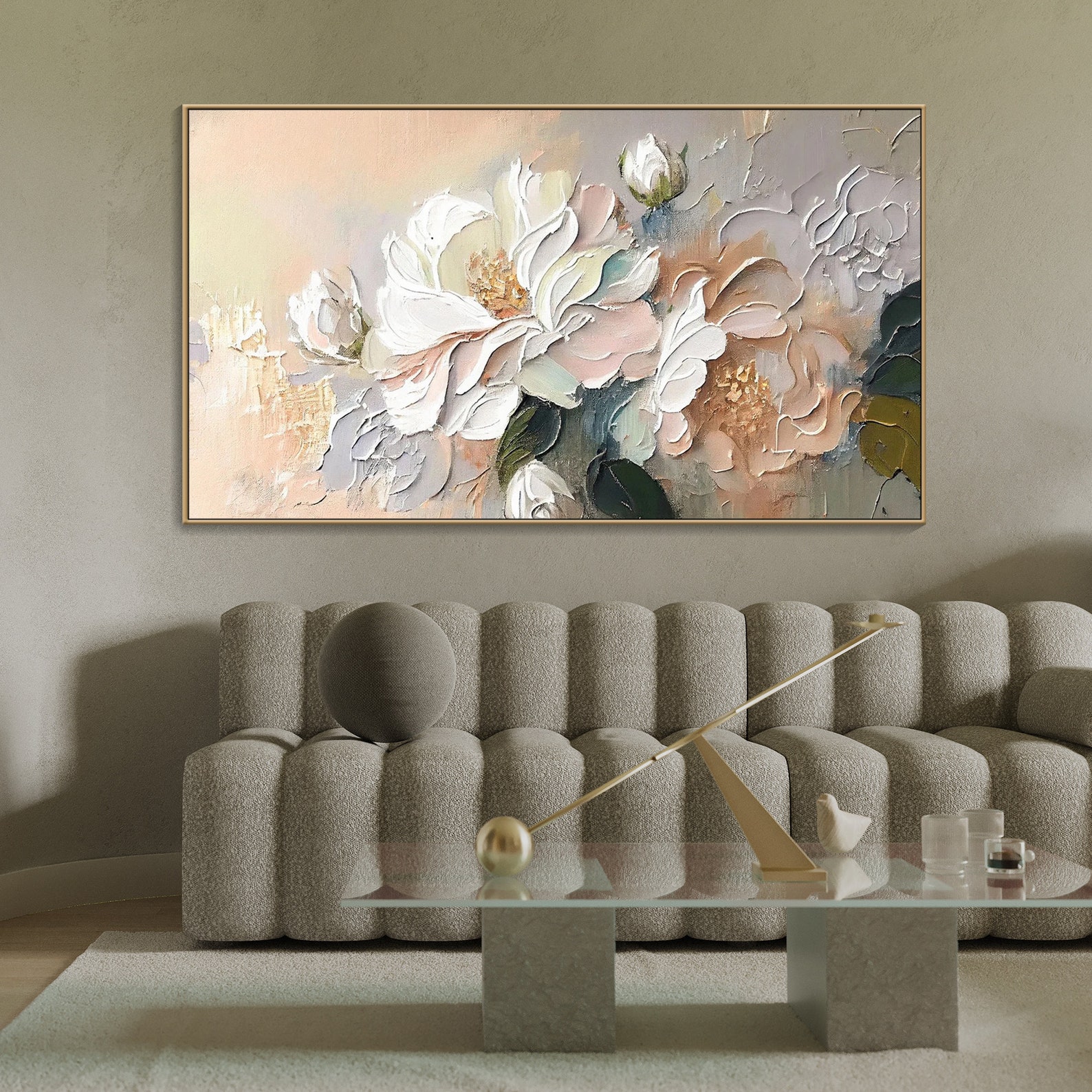 Original Flower Textured Wall Art 3D Abstract Painting on Canvas Wall ...