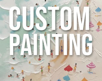 Custom Art Commission Custom Landscape Painting Personalized Textured Art Portrait From Photo Made to Order Canvas Art Custom Sports Gift