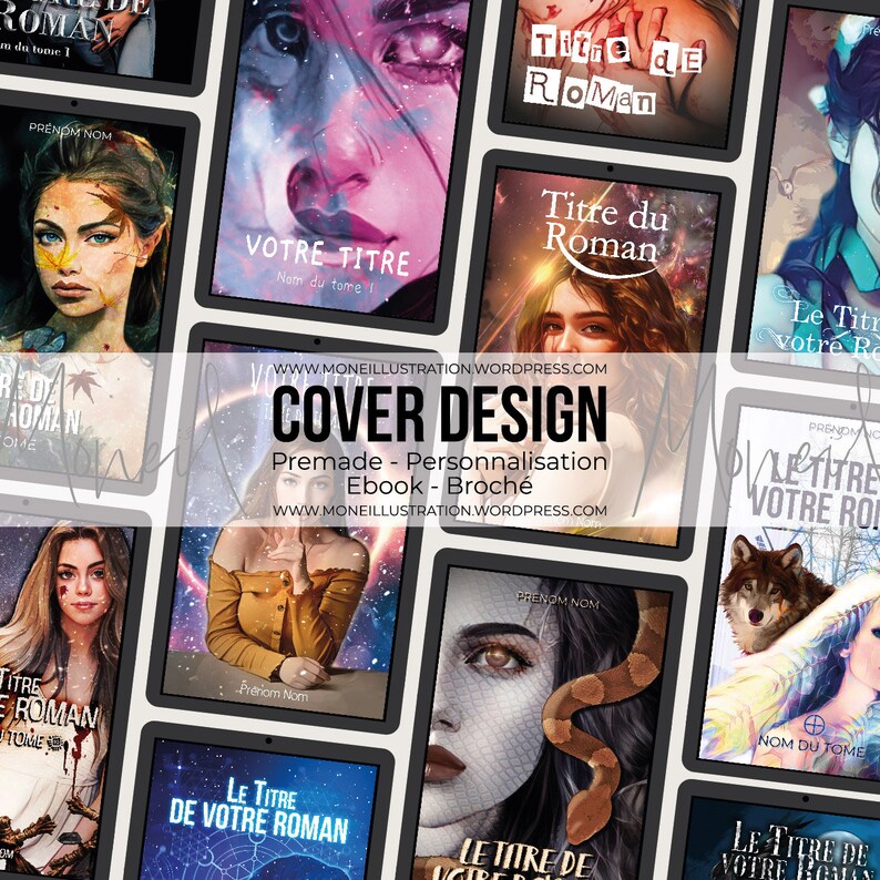 Illustrated Cover, Customizable Digital Book, Urban Fantasy - Etsy