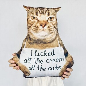 Personalisiertes Katzen Foto Kissen: Individuelles Katzen Erinnerungsgeschenk