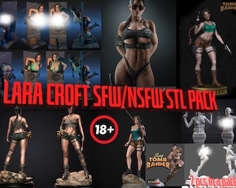 Lara Croft STL 3D Pack - 7 pcs in a pack (High Quality)