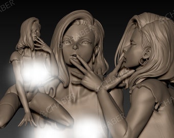 Android 18 3D NSFW STL Print File