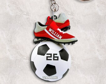 Soccer shoe keychain - Etsy Nederland