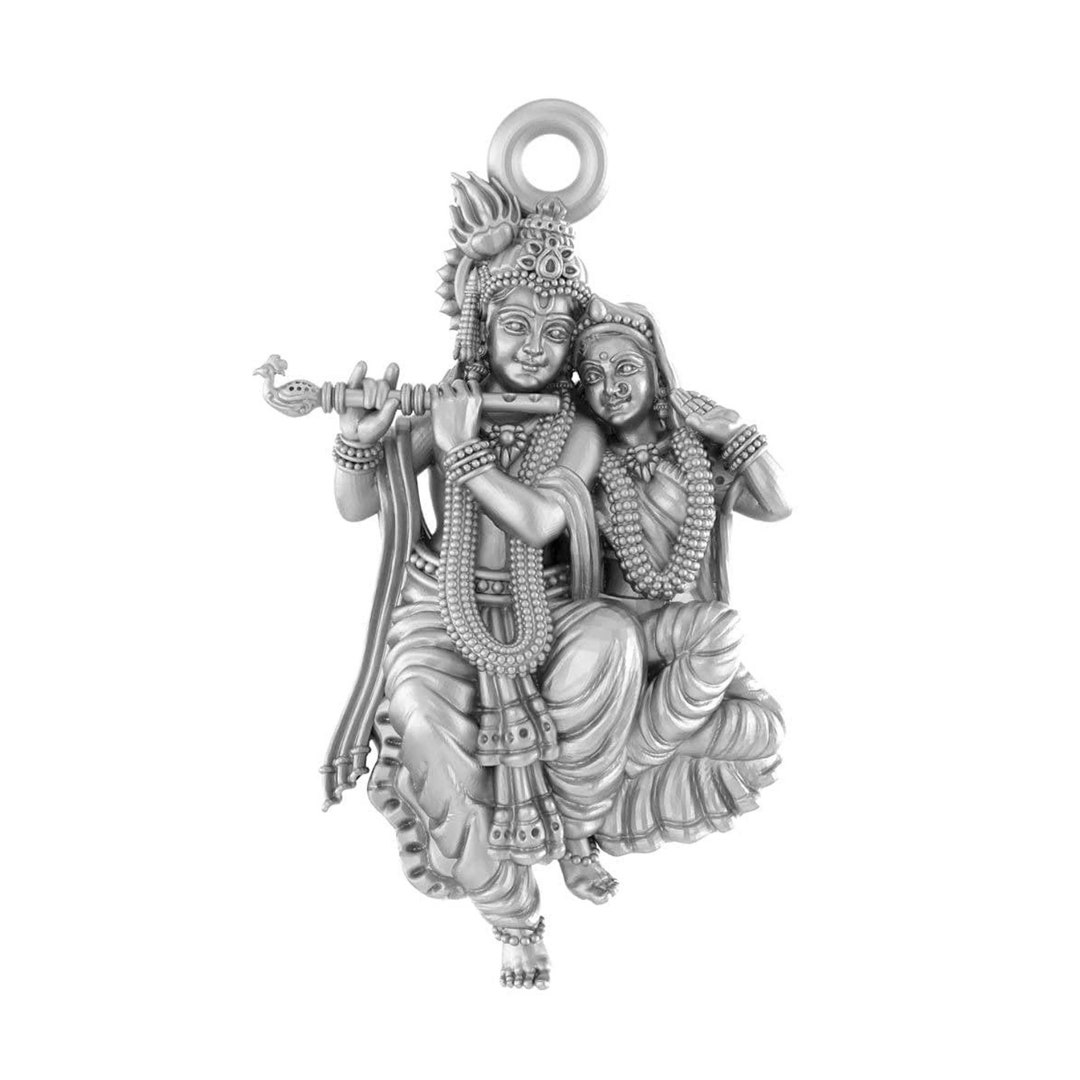 God Krishna/radha Krishna Pendant for Men and Women Pure Etsy