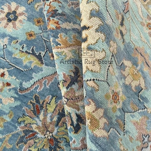 Exquisite Modern Blue Hand Knotted Rug 8x10, 9x12, 10x14 ft Handmade Rugs for Living Room - Antique Contemporary rug