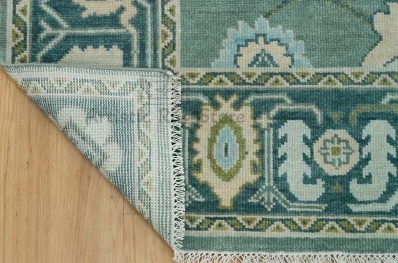 a rug with a wooden floor next to it