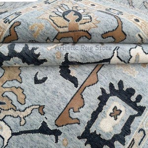 8x10 ft Ready to ship! Modern Turkish Inspired Oushak design Hand Knotted Rug, Handmade Rugs for Living Room - Contemporary Floor Carpet