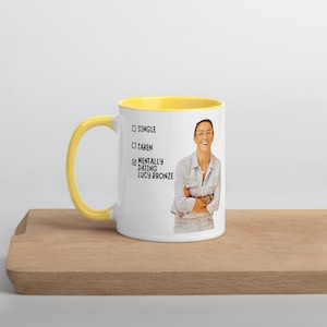 Lucy Bronze - Show Your Love for Lucy Bronze with This Mentally Dating Design - Unofficial White Glossy Coloured Inside Mug