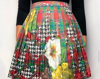 Skirt Priscilla I. - skater skirt - high-waisted skirt - pleated skirt - pleated skirt - handmade - high quality - made in Italy
