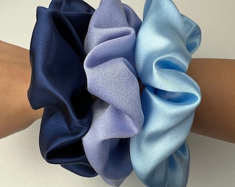 Scrunchie silk satin-matrimonio wedding -customization-elastic for hair- scrunchie handmade-hair accessories-high quality-made in Italy