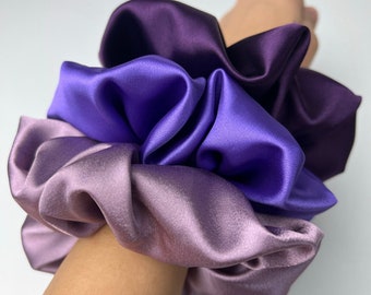 Scrunchie silk satin-matrimonio wedding -customization-elastic for hair- scrunchie handmade-hair accessories-high quality-made in Italy