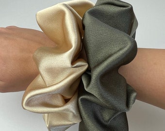 Scrunchie silk satin-matrimonio wedding -customization-elastic for hair- scrunchie handmade-hair accessories-high quality-made in Italy