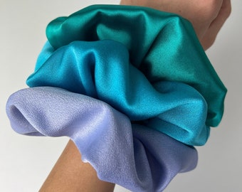 Scrunchie silk satin-matrimonio wedding -customization-elastic for hair- scrunchie handmade-hair accessories-high quality-made in Italy