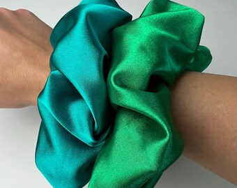 Scrunchie silk satin-matrimonio wedding -customization-elastic for hair- scrunchie handmade-hair accessories-high quality-made in Italy