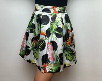 Skirt Priscilla I. - skater skirt - high-waisted skirt - pleated skirt - pleated skirt - handmade - high quality - made in Italy