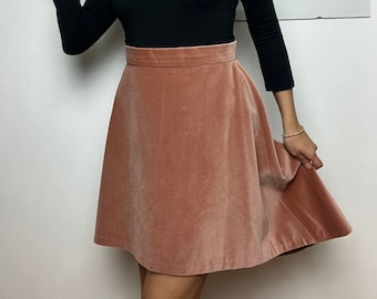 Skirt Priscilla I. - skater skirt - high-waisted skirt - pleated skirt - pleated skirt - handmade - velvet skirt-high quality - made in Italy