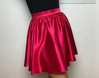 Skirt Priscilla I. - skater skirt - high-waisted skirt - pleated skirt - pleated skirt - skirt silk satin - handmade - high quality - made in Italy
