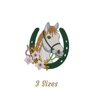 Horses Animals Machine Embroidery Design, Instant Download
