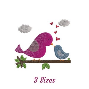 Birds Machine Embroidery Design, Instant Download