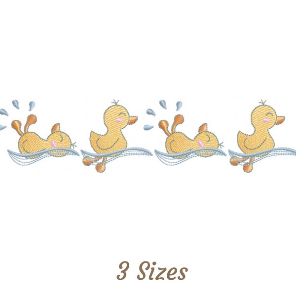 Motif de broderie petit canard - jolis oiseaux motif et motifs de broderie Machine - 3 tailles - téléchargement immédiat