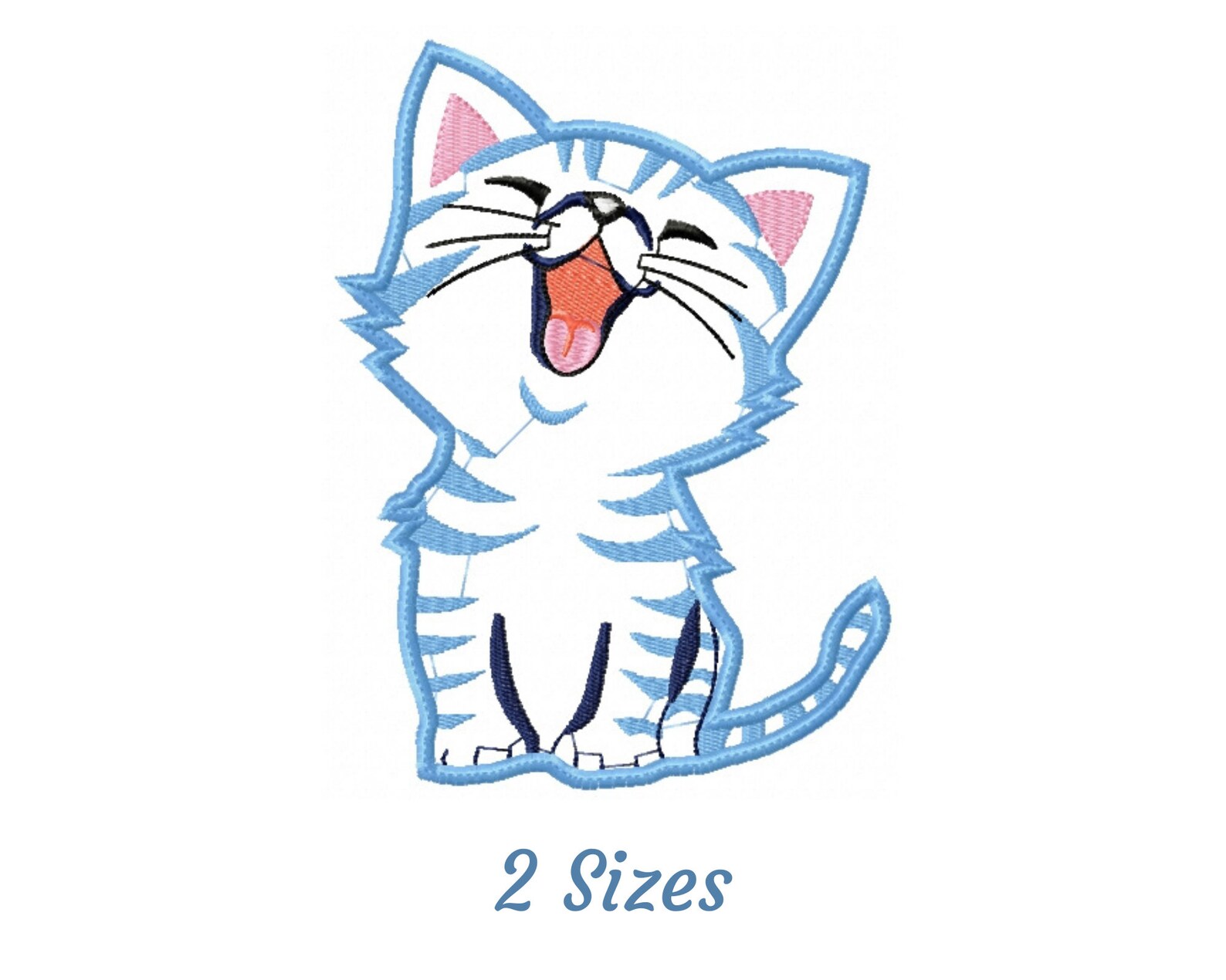 Cat Machine Embroidery Design - Cute Cat Machine Embroidery Pattern ...