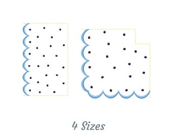 Border  Corner Embroidery Design - Creative Border Corner Machine Embroidery Pattern & Designs – 4 Sizes – Instant Download