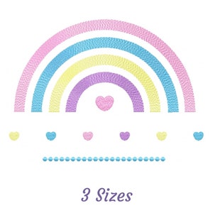 Rainbow Machine Embroidery Design, Instant Download - Etsy