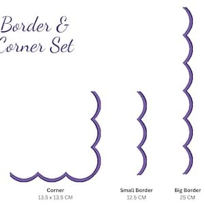 Kreative Border Corner Stickmuster, Maschinenstickerei, Maschinenstickerei, Maschinenstickerei