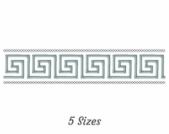 Dashing Endless Border Embroidery Design - Border Corner Machine Embroidery Pattern & Designs – 5 Sizes – Instant Download