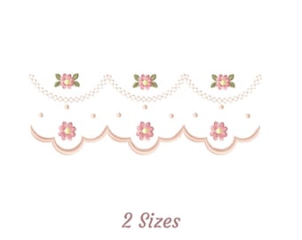 Fantastic Border Embroidery Design - Creative Border And Corner Machine Embroidery Pattern & Designs – 2 Sizes – Instant Download