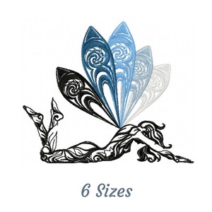 Girl With Wings Embroidery Design, Machine Embroidery Pattern - Instant Download