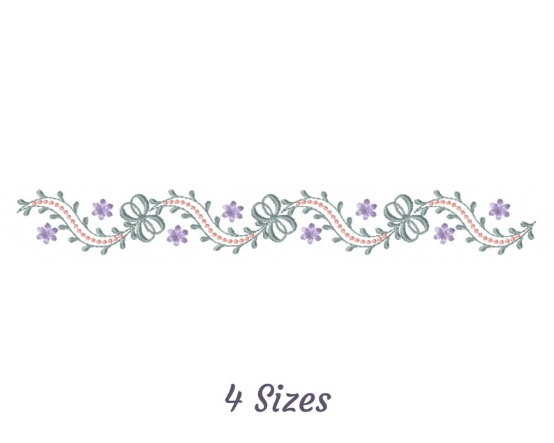 Creative Flower Border Embroidery Design - Creative Border and Corner ...