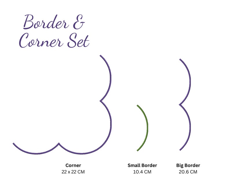 Border Line Inches Border & Corner Machine Embroidery Design, Instant Download - Etsy