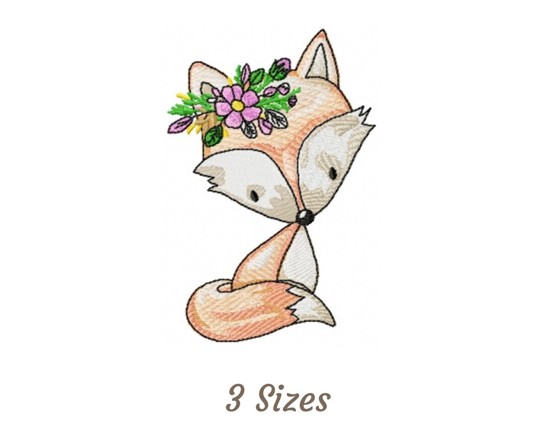 Fox Machine Embroidery Design, Instant Download - Etsy