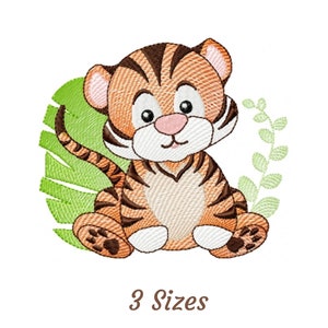 Baby tiger, Machine Embroidery Design, Instant Download